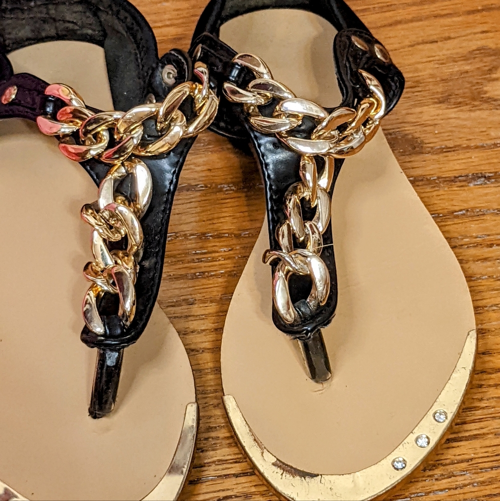 🌞Rhinestone & chain sandals